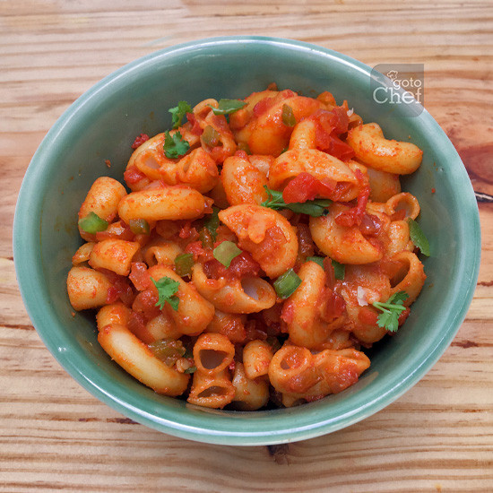 Macaroni In Tomato Masala Recipe Macaroni In Tomato Masala Recipe
