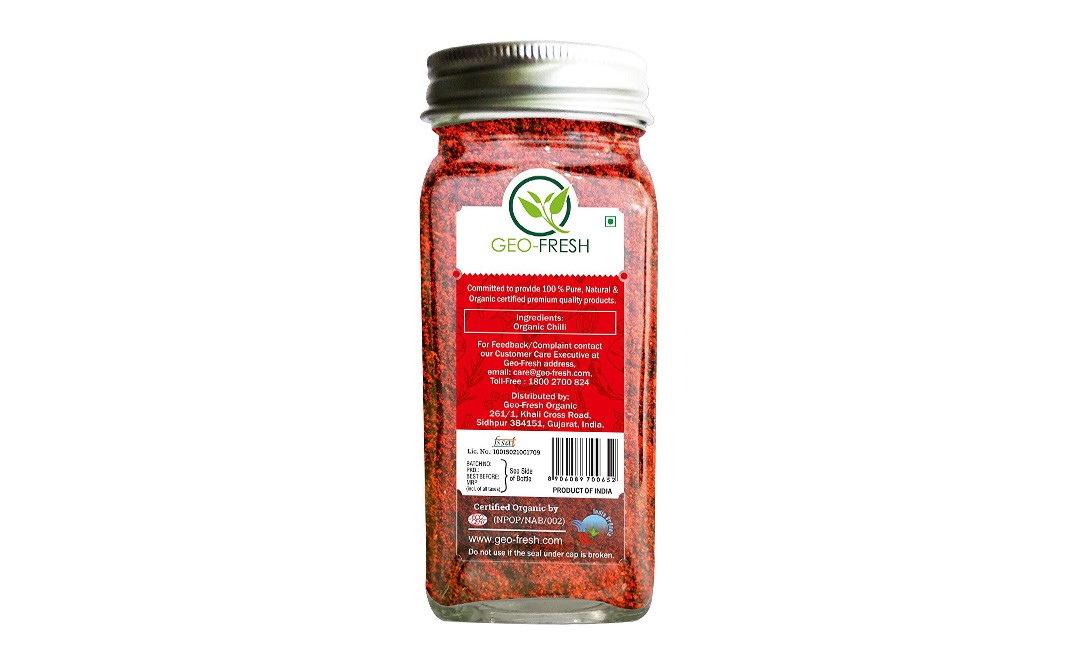 Geo-Fresh Organic Cayenne Powder Bottle 50 grams - GoToChef
