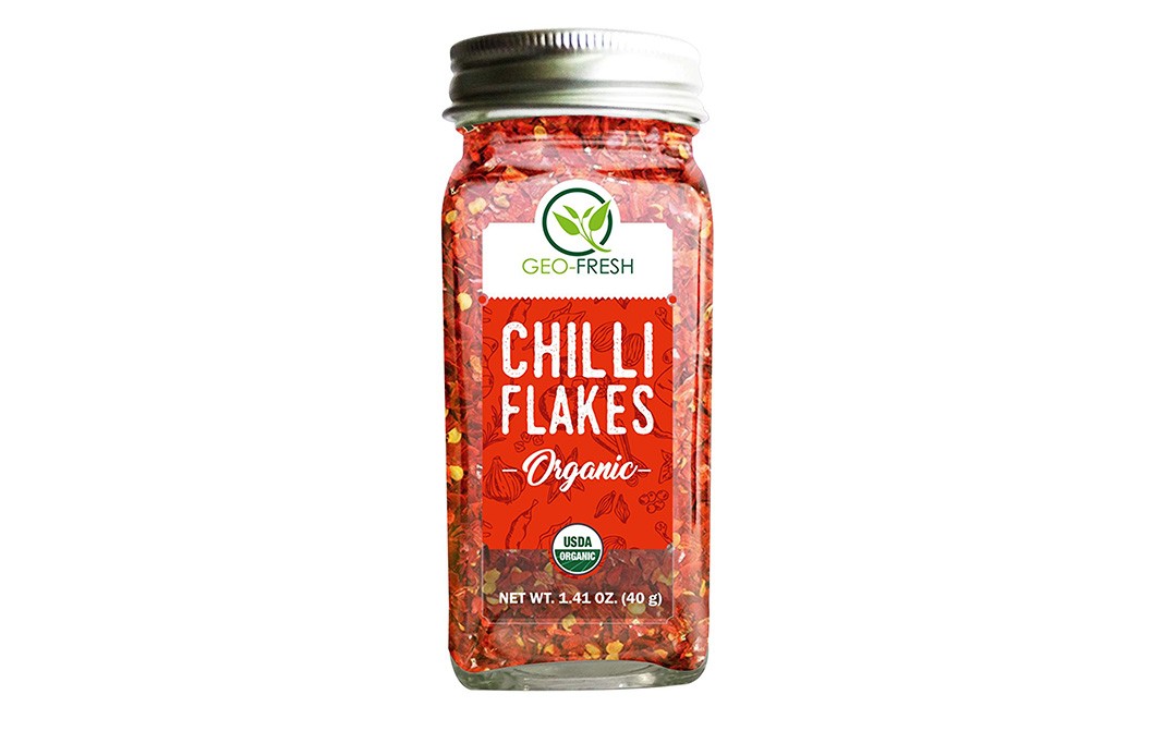 Geo-Fresh Organic Chilli Flakes Bottle 40 grams - GoToChef