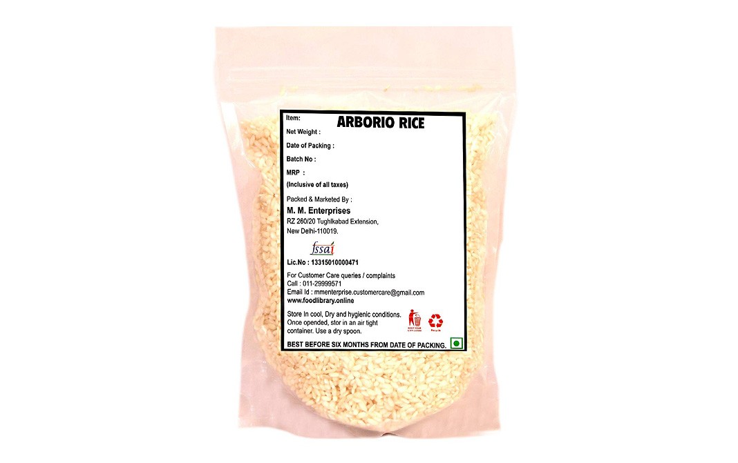 Food Library Italian Arborio Rice Pack 400 grams - Reviews | Nutrition ...