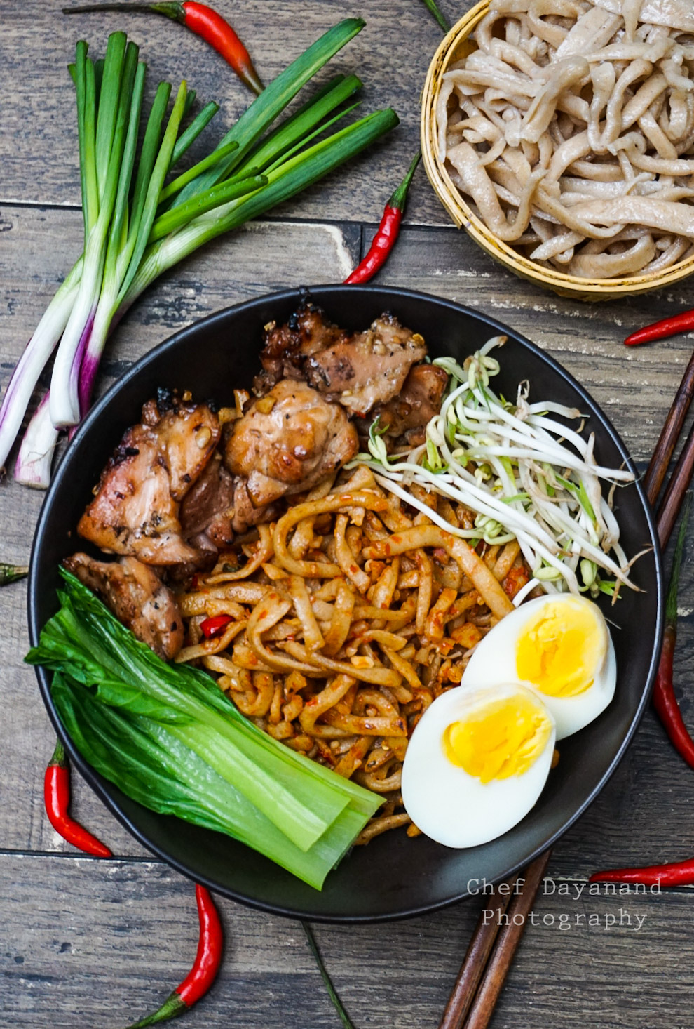 Spicy gouchjong handcut Noodles with Grilled chicken Recipe Spicy gouchjong handcut Noodles with Grilled chicken Recipe
