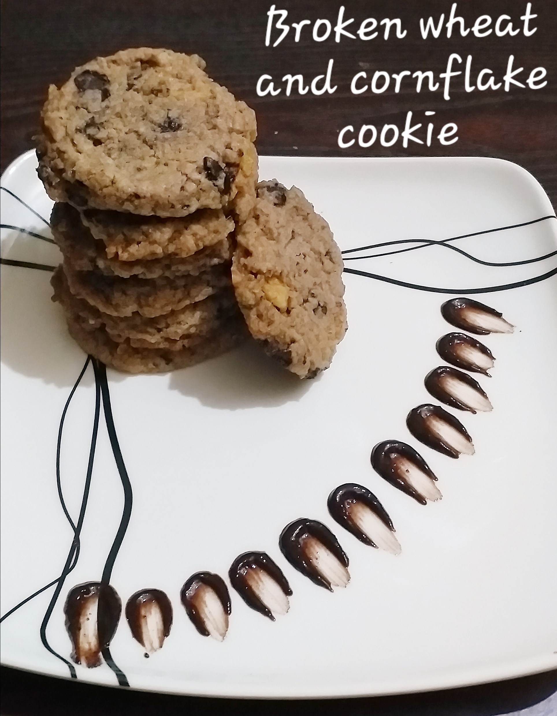 Broken wheat and cornflake cookie Recipe Broken wheat and cornflake cookie Recipe