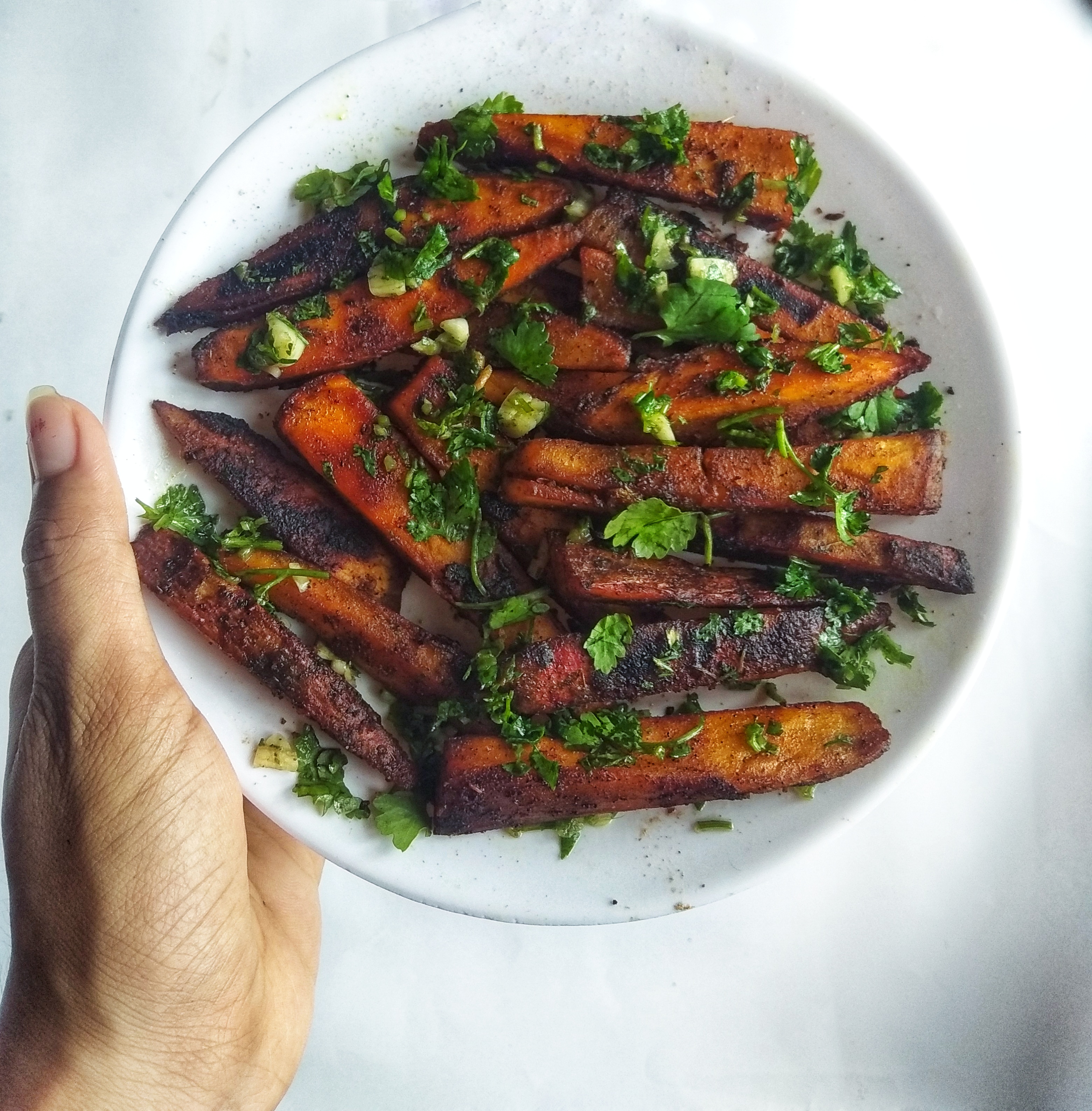 Grilled sweet potatoes with Cilantro Vinaigrette Recipe Grilled sweet potatoes with Cilantro Vinaigrette Recipe