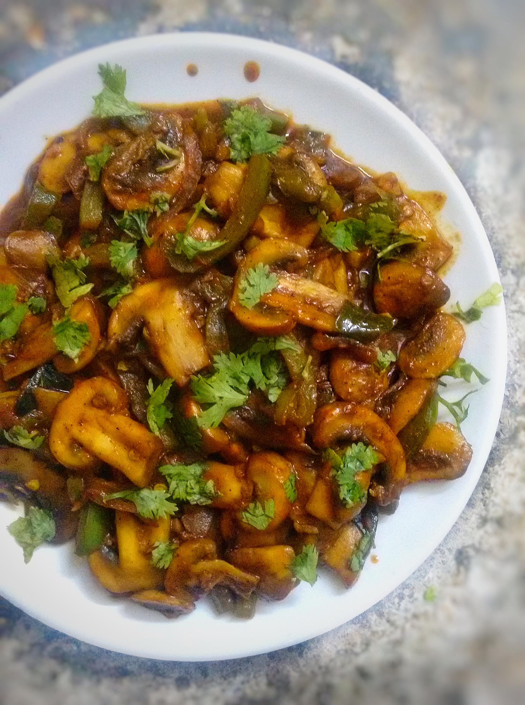 Mushroom stir fry with some homemade barbeque sauce Recipe Mushroom stir fry with some homemade barbeque sauce Recipe