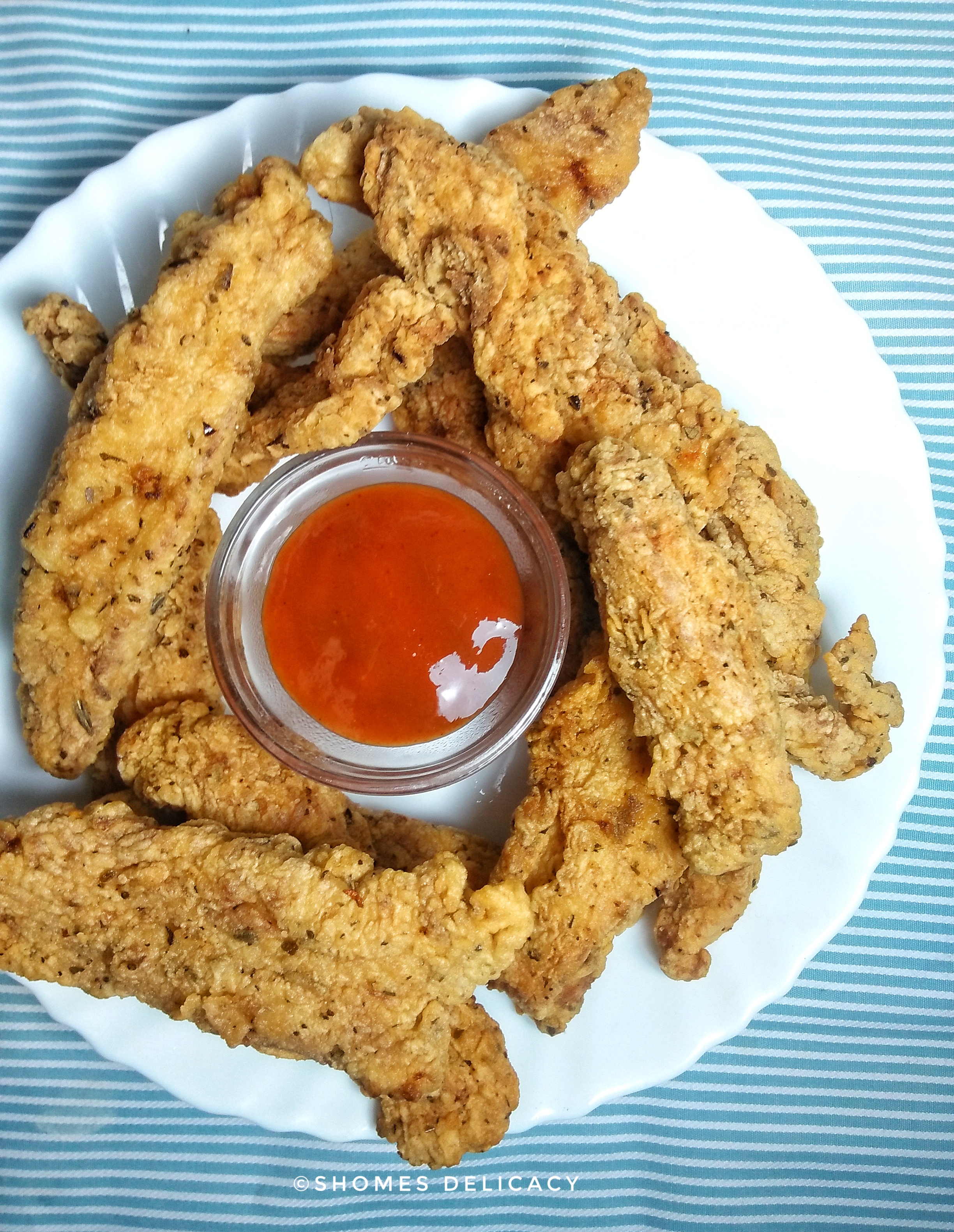 Crispy chicken strips! Crispy chicken strips!