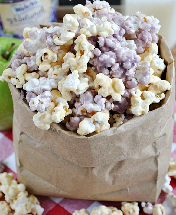 Peanut butter and jelly Popcorn Recipe Peanut butter and jelly Popcorn Recipe