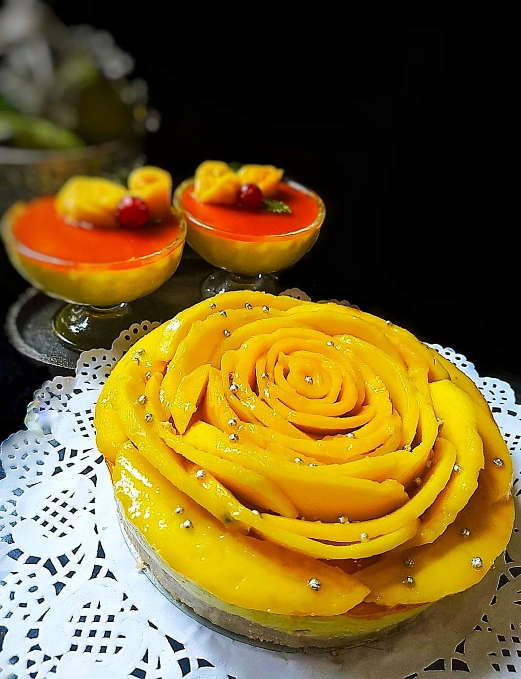 Mango Rose Cheese Cake Recipe Mango Rose Cheese Cake Recipe