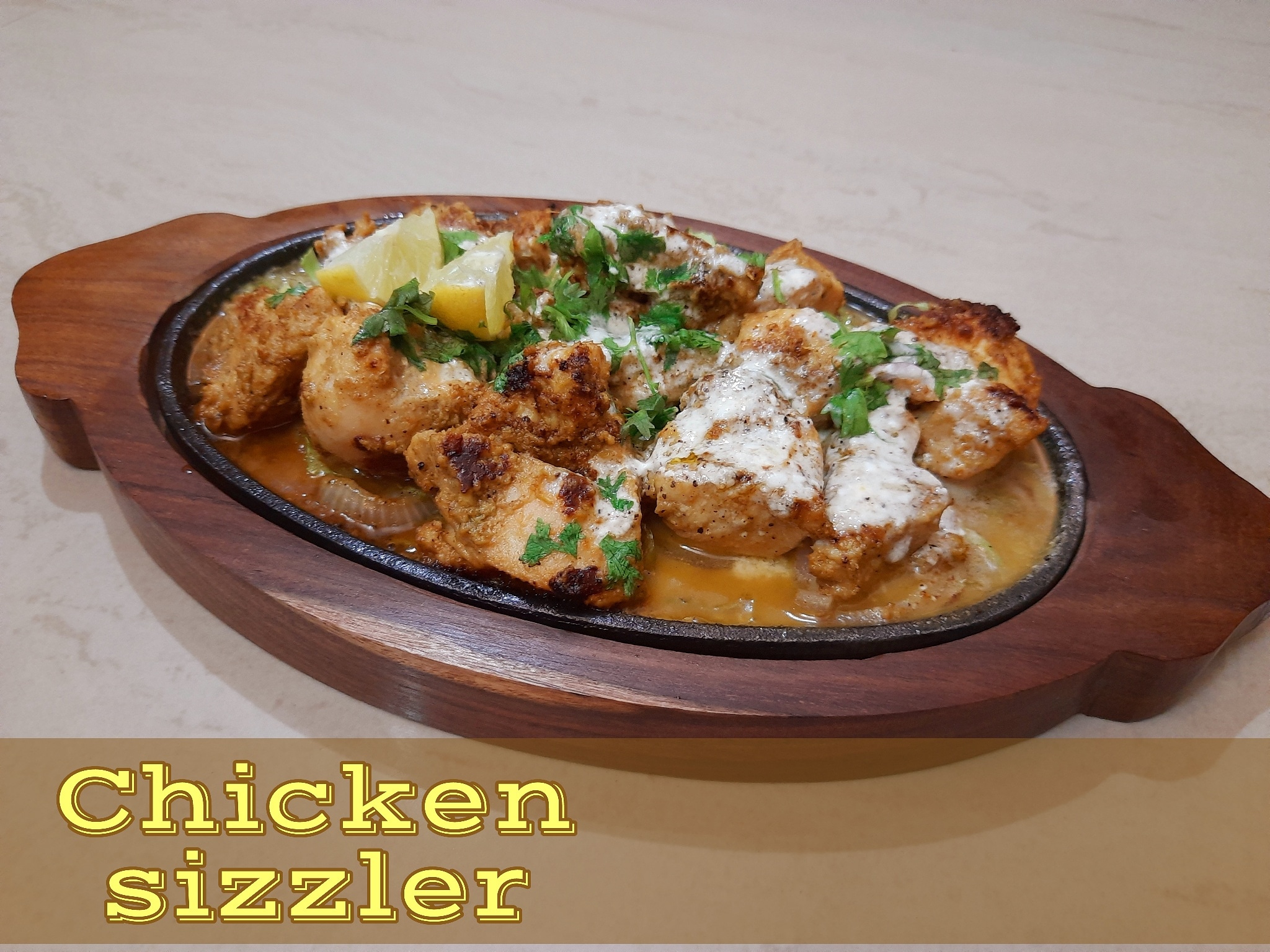 Chicken Malai Tikka Sizzler Recipe Chicken Malai Tikka Sizzler Recipe