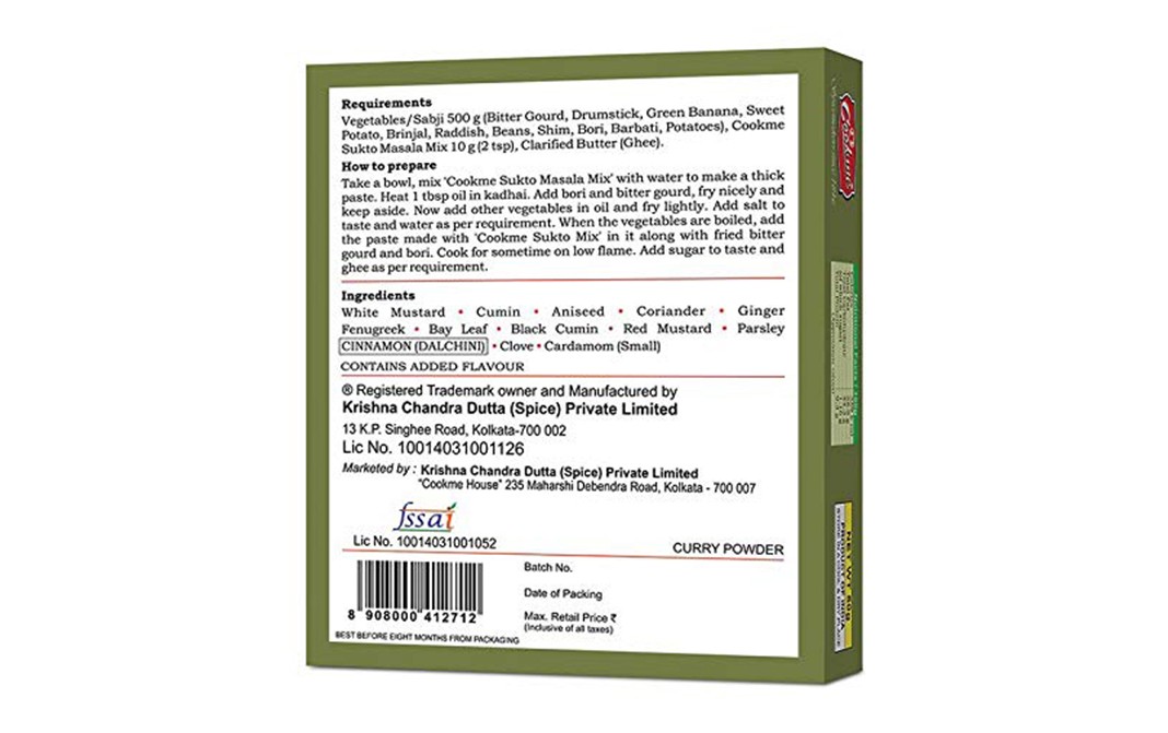 Cookme Sukto    Pack  50 grams