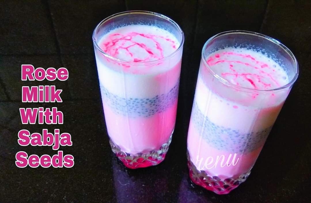 Rose Milk With Chia Seeds Recipe Rose Milk With Chia Seeds Recipe