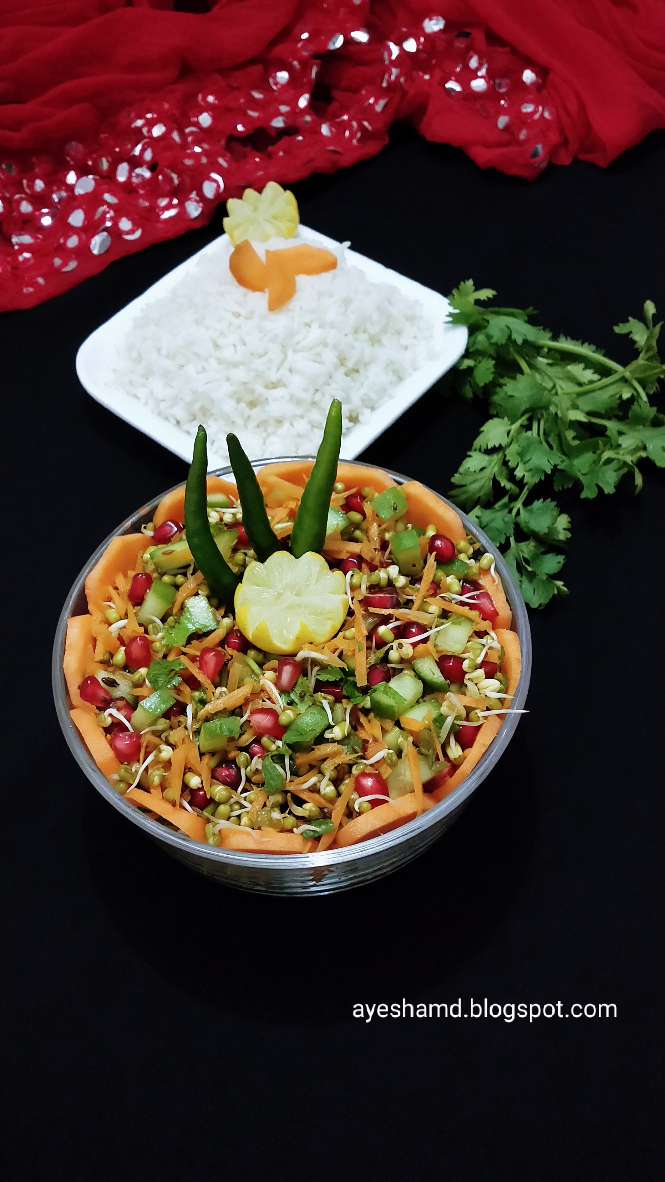 Sprouted Green Gram Kosambari Salad Recipe Sprouted Green Gram Kosambari Salad Recipe