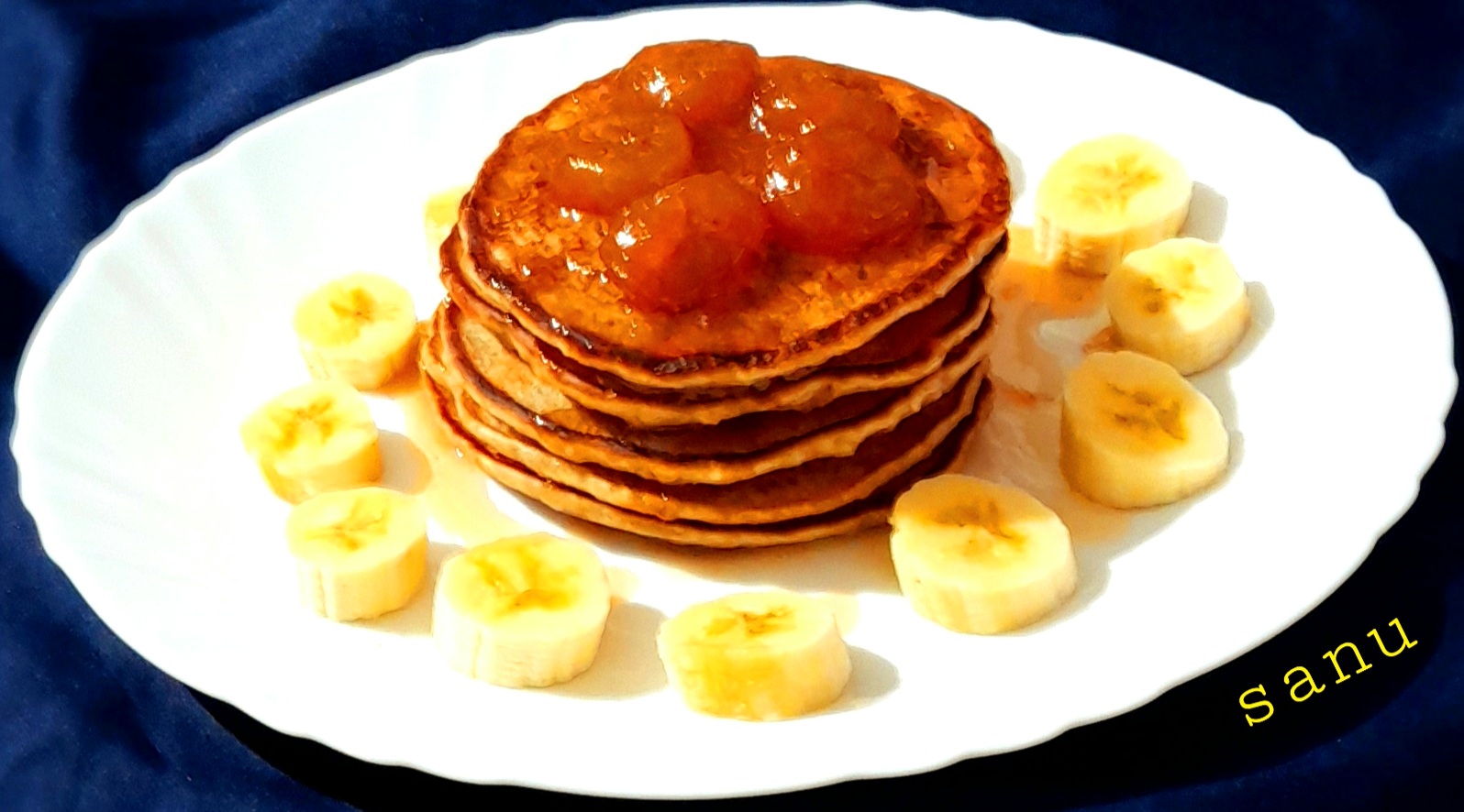 Banana Oats Pancake with Caramelized Banana Recipe Banana Oats Pancake with Caramelized Banana Recipe