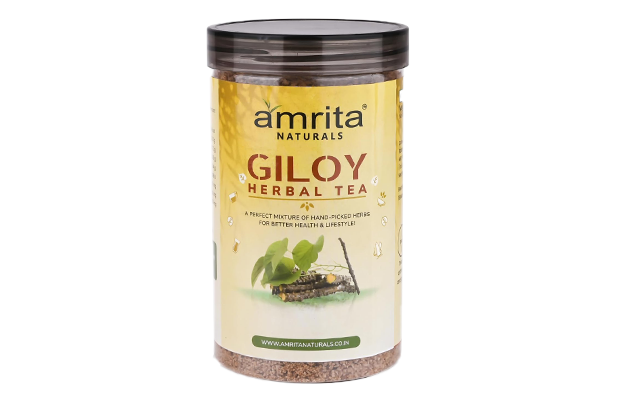 Amrita Naturals Giloy Herbal Tea   Plastic Jar   