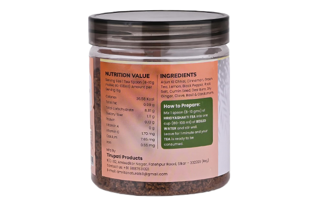 Amrita Naturals Hridya Shakti Herbal Tea    Plastic Jar   