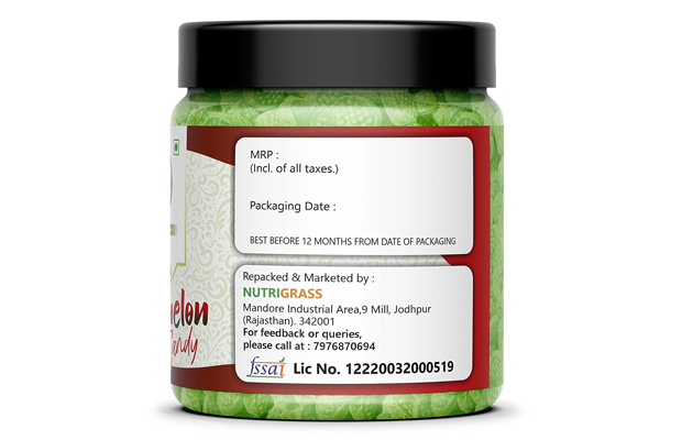 Nutrigrass Watermelon Candy    Plastic Jar   
