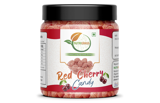 Nutrigrass Red Cherry Candy    Plastic Jar   