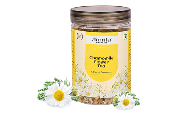 Amrita Naturals Chamomile Flower Tea   Plastic Jar   