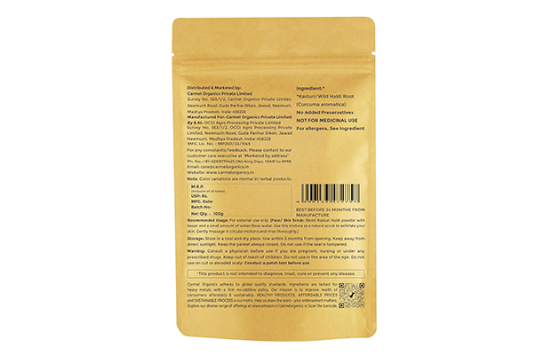 Carmel Organics Kasturi Haldi Powder    Pack   