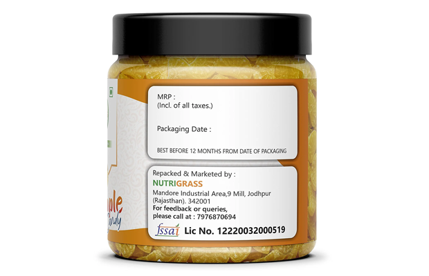 Nutrigrass Pineapple Candy    Plastic Jar   