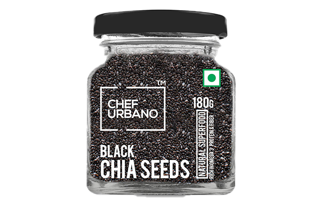 Chef Urbano Black Chia Seeds   Glass Jar   