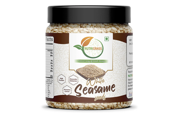 Nutrigrass White Sesame Seeds    Plastic Jar   