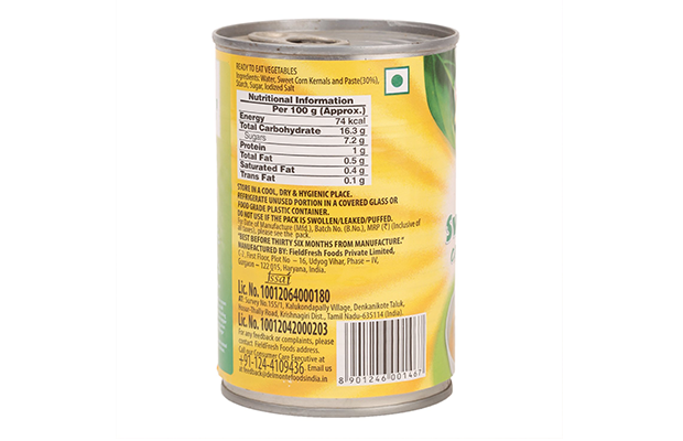 Del Monte Sweet Corn Cream Style    Tin   