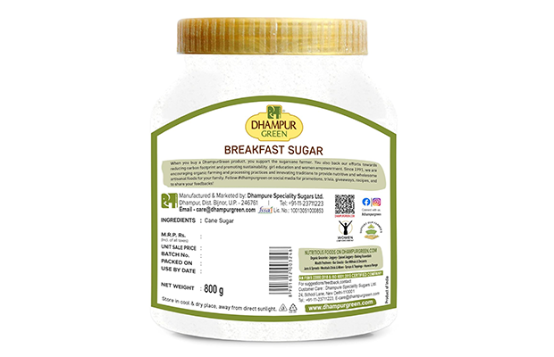 Dhampur Green Breakfast Sugar    Plastic Jar   