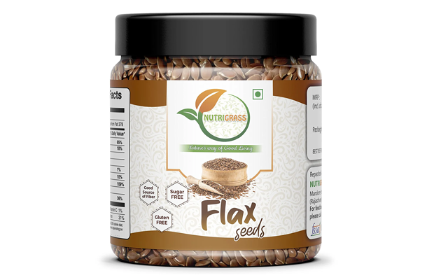 Nutrigrass Flax Seeds    Plastic Jar   