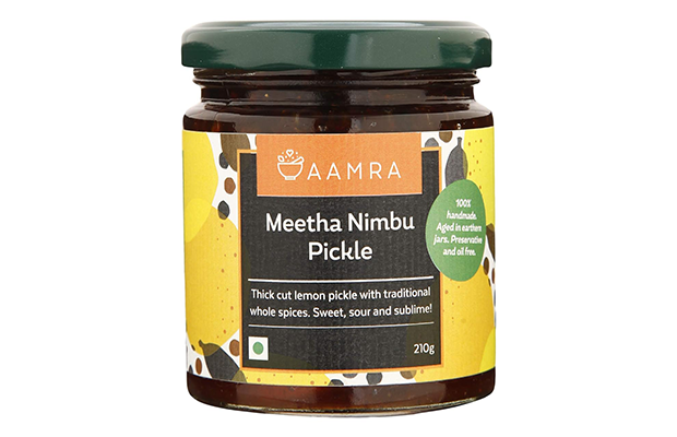 Aamra Meetha Nimbu Pickle   Glass Jar   