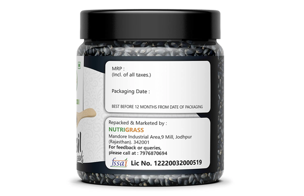 Nutrigrass Basil Seeds    Plastic Jar   