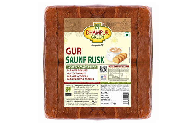 Dhampur Green Gur Saunf Rusk   Pack   