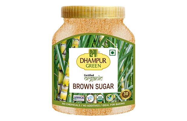Dhampur Green Brown Sugar   Plastic Jar   