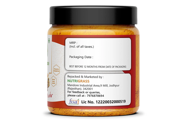Nutrigrass Haldi Powder    Plastic Jar   