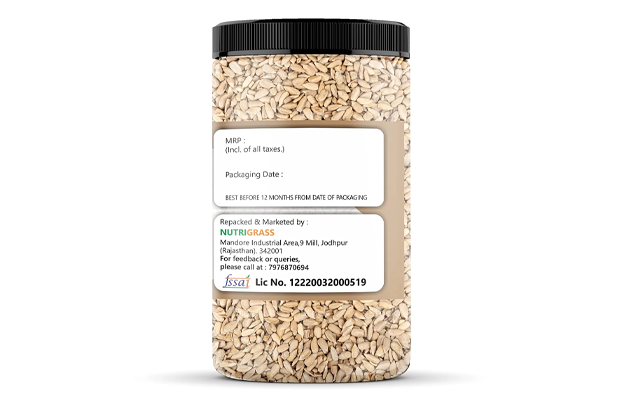 Nutrigrass Sunflower Seeds    Plastic Jar   