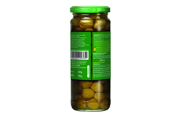 Del Monte Stuffed Green Olives    Plastic Jar   