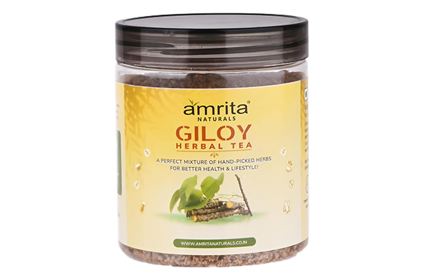 Amrita Naturals Giloy Herbals Tea With Jaggery    Plastic Jar   