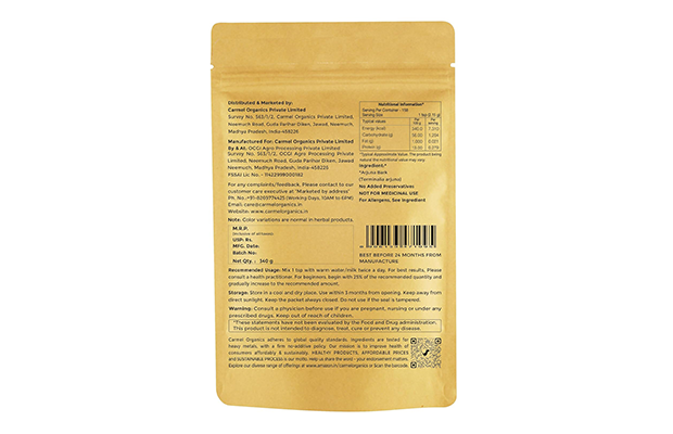 Carmel Organics Arjuna Bark Powder    Pack   