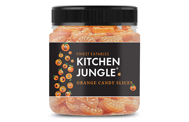 Kitchen Jungle Orange Candy Slices    Plastic Jar   