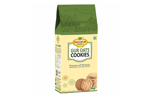 Dhampur Green Gur Oats Cookies   Pack   