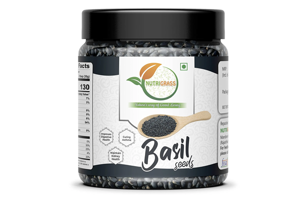 Nutrigrass Basil Seeds    Plastic Jar   