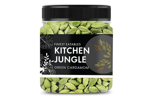 Kitchen Jungle Green Cardamom   Plastic Jar   