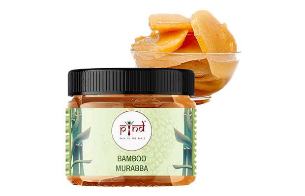 Pind Bamboo Murabba    Plastic Jar   
