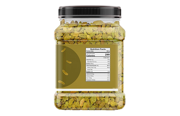Kitchen Jungle Dry Raisins    Plastic Jar   