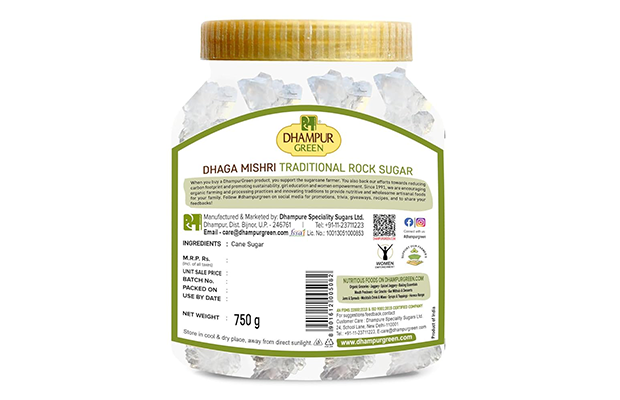 Dhampur Green Dhaga Mishri    Plastic Jar   