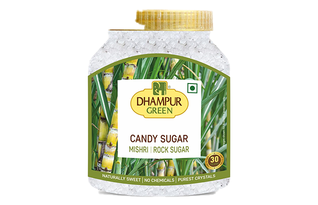 Dhampur Green Candy Sugar Mishri Rock Sugar  Plastic Jar   