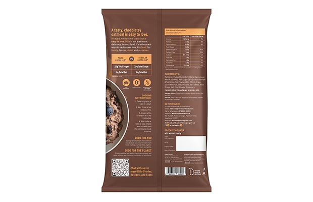 Mille Chocolate Oatmeal With Fruit & Nut    Pack   