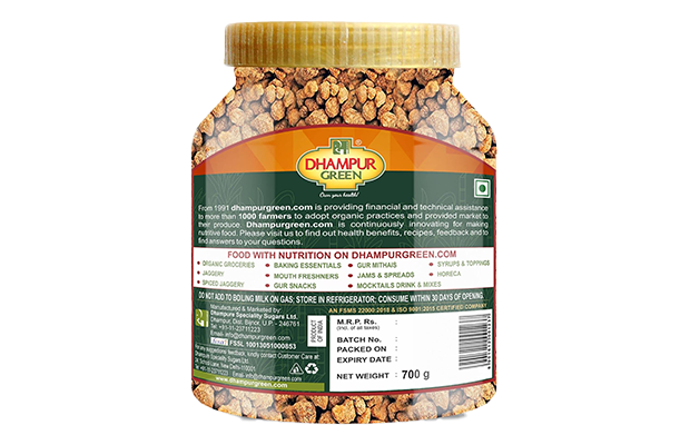 Dhampur Green Jaggery Sprinkles    Plastic Jar   