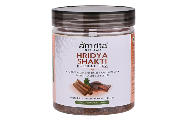 Amrita Naturals Hridya Shakti Herbal Tea   Plastic Jar   