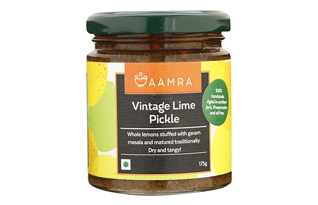 Aamra Vintage Lime Pickle    Glass Jar   