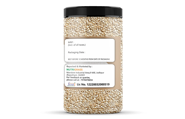 Nutrigrass Quinoa Seeds    Plastic Jar   